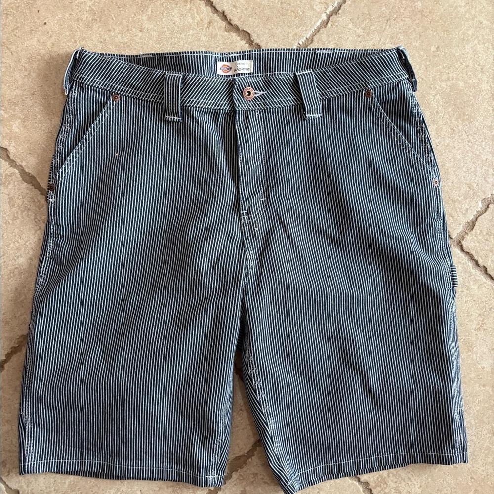 Dickies Navy Striped Women’s Shorts